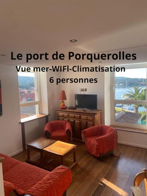 Ile De Porquerolles : T3 Climatise Vue Mer Eksteriør bilde